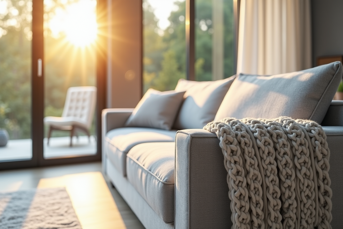 Astuces pour maintenir un jeté en place sur le canapé
