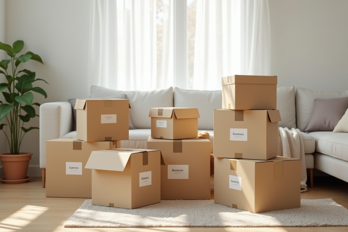 déménagement cartons