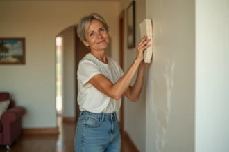 Murs et portes propres après un nettoyage minutieux et efficace